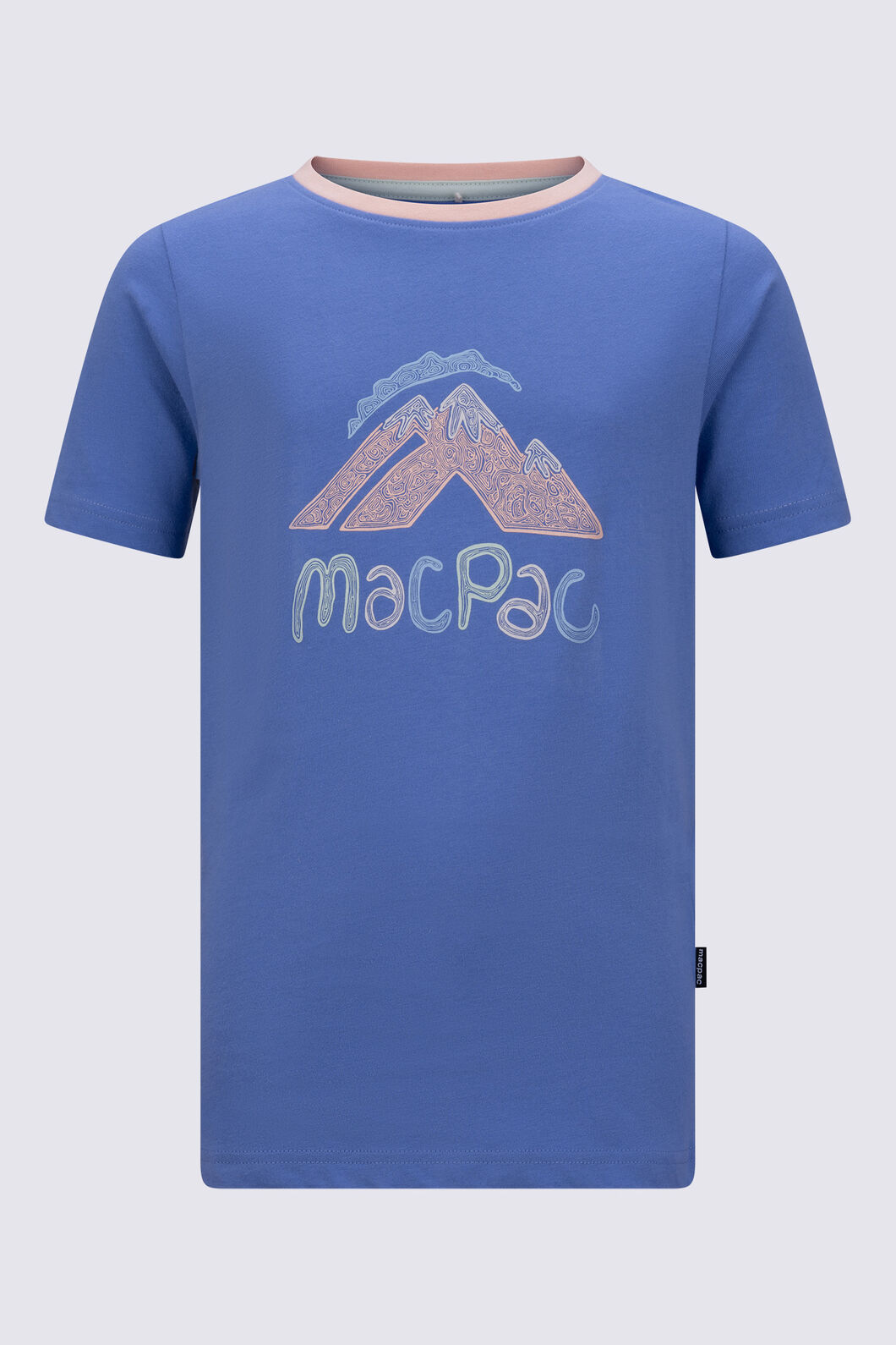Macpac Kids&rsquo; Logo & Elements T-Shirt, Persian Jewel, hi-res