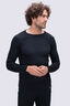 Macpac Men's Long Sleeve Exothermal Top, Black, hi-res
