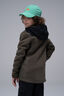 Macpac Kids' Mini Mountain Fleece Hoodie, Black/Grape Leaf, hi-res