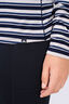 Macpac Women's Ella 180 Merino Long Sleeve T-Shirt, French Oak/Navy Stripe, hi-res