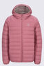 Macpac Kids' Uber Light Hooded Down Jacket, Dusty Rose, hi-res