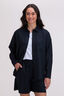 Macpac Women's Linen Shirt, Black, hi-res