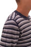 Macpac Kids' 220 Merino Long Sleeve Top, Grey/Navy Stripe, hi-res