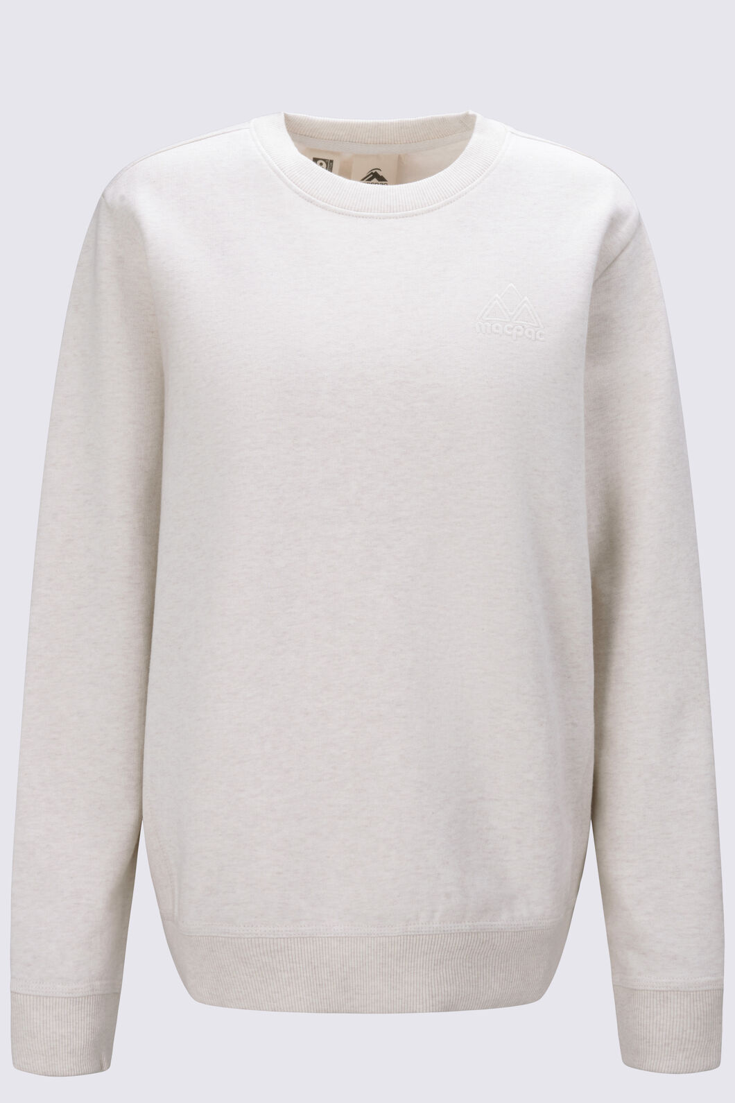 Macpac Women's Vintage Heavyweight Fairtrade Organic Crew, Tofu Marle, hi-res