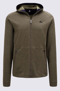Macpac Men's Craigieburn Hooded Merino Blend Jacket, Tarmac Marle, hi-res