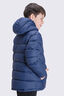 Macpac Kids' Halo Hooded Down Jacket, Naval Academy, hi-res