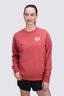 Macpac Women's Fairtrade Organic Cotton Crew, Mineral Red, hi-res