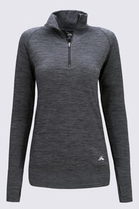 Macpac Women's Infinity 1/4 Zip Top, Dark Charcoal, hi-res