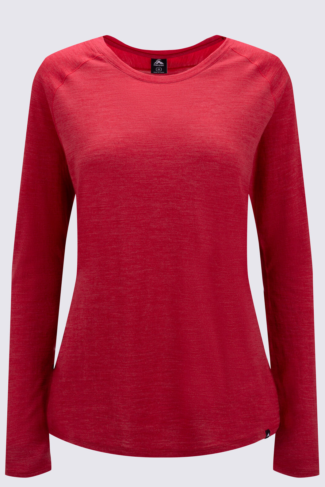 Macpac Women's Ella 180 Merino Long Sleeve T-Shirt, American Beauty Marle, hi-res