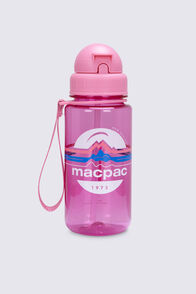Macpac Kids' Water Bottle &mdash; 400ml, Retro Logo Raspberry, hi-res
