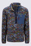 Macpac Men's Kindling Fleece Pullover, Navy/Valley Print, hi-res
