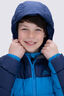 Macpac Kids' Halo Hooded Down Jacket, Naval Academy/Mediterranean Bl, hi-res