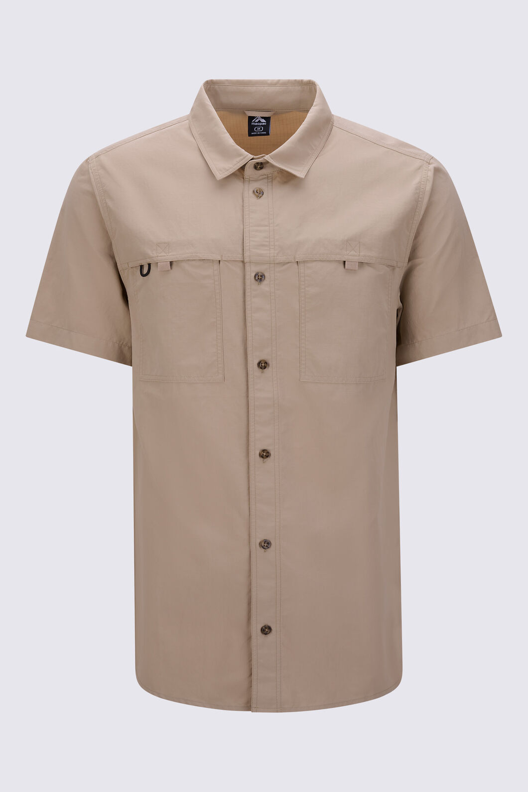 Macpac Men's Eastport Short-Sleeve Shirt, Sand, hi-res