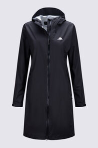 Macpac Women&rsquo;s Mistral Long Raincoat, Black, hi-res