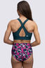 Macpac Women's Reversible High-Waisted Bikini Bottoms, DeepTeal/Shatter Print, hi-res