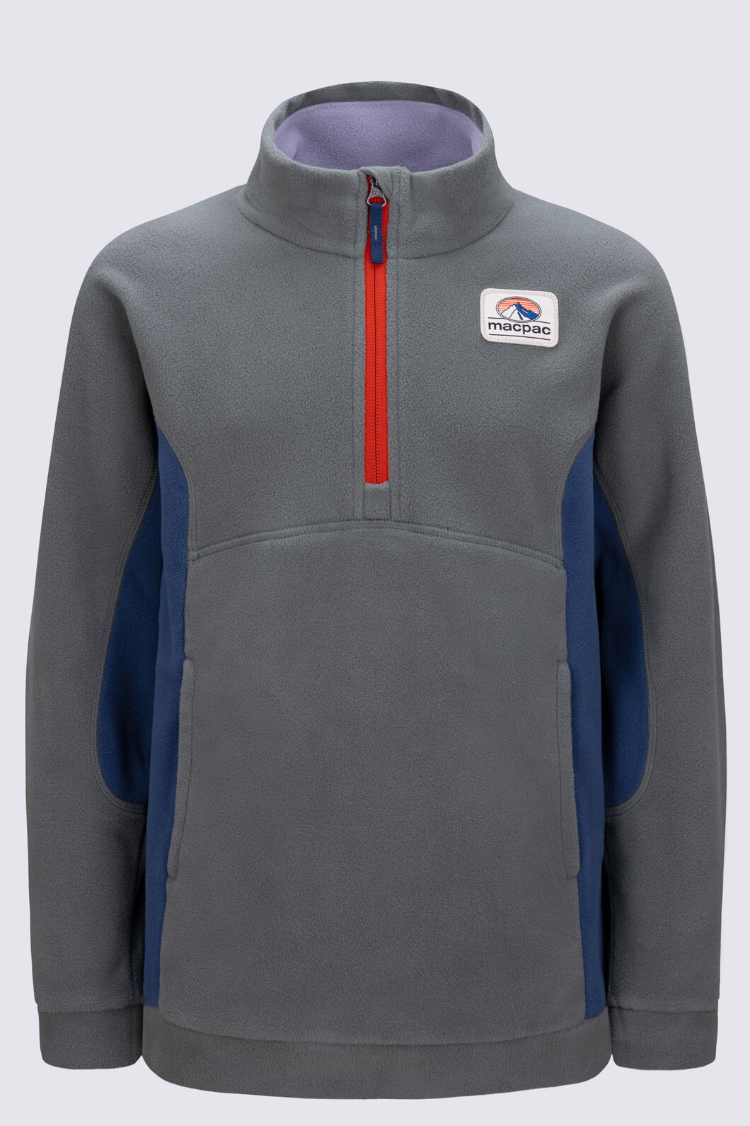 Macpac Kids' Heritage Fleece Pullover, Agave/Oceana/Lavender Grey, hi-res
