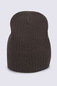 Macpac Ultrafine Merino Rib Beanie, Tarmac, hi-res