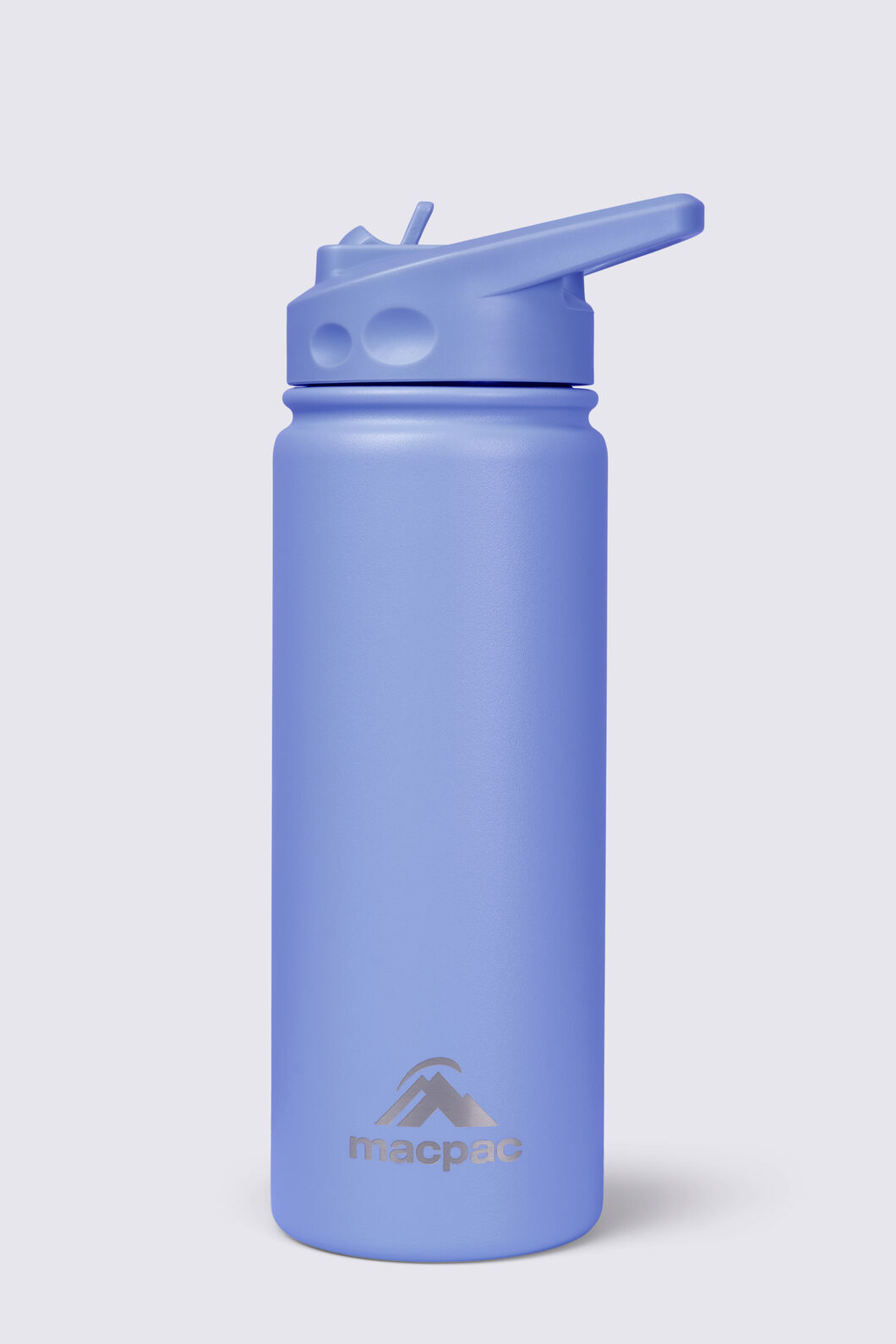 Macpac Insulated Wide Mouth Bottle with Straw Lid &mdash; 530ml, Periwinkle, hi-res
