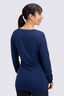 Macpac Women's 150 Merino V-Neck Top, Naval Academy, hi-res