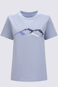 Macpac Women's McIntyre Mountains Fairtrade Organic Cotton Short Sleeve T-Shirt, Zen Blue, hi-res