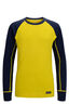 Macpac Kids' Geothermal Long Sleeve Top, Citronelle/Navy, hi-res