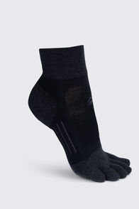 Macpac Trail Quarter Toe Sock, Black, hi-res