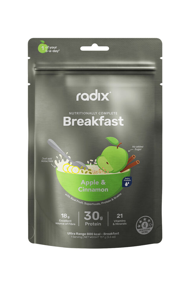 Radix ULTRA 800kcal Apple & Cinnamon Dairy Breakfast - 157g, Grey, view 1