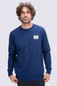 Macpac Men's Fairtrade Organic Cotton Crew, Naval Academy, hi-res