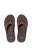 REEF&reg; Fanning Leather Men's Thongs, Dark Brown, hi-res