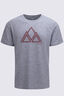 Macpac Men's 180 Merino T-Shirt, Grey Marle/Red Barn, hi-res