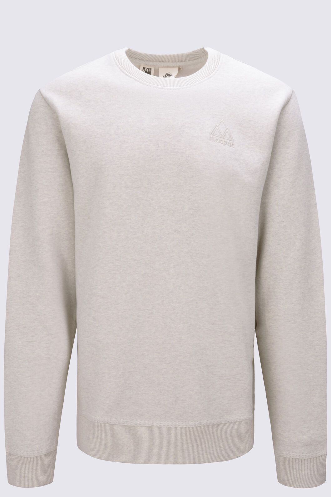 Macpac Men's Vintage Heavyweight Fairtrade Organic Crew, Neutral Marle, hi-res