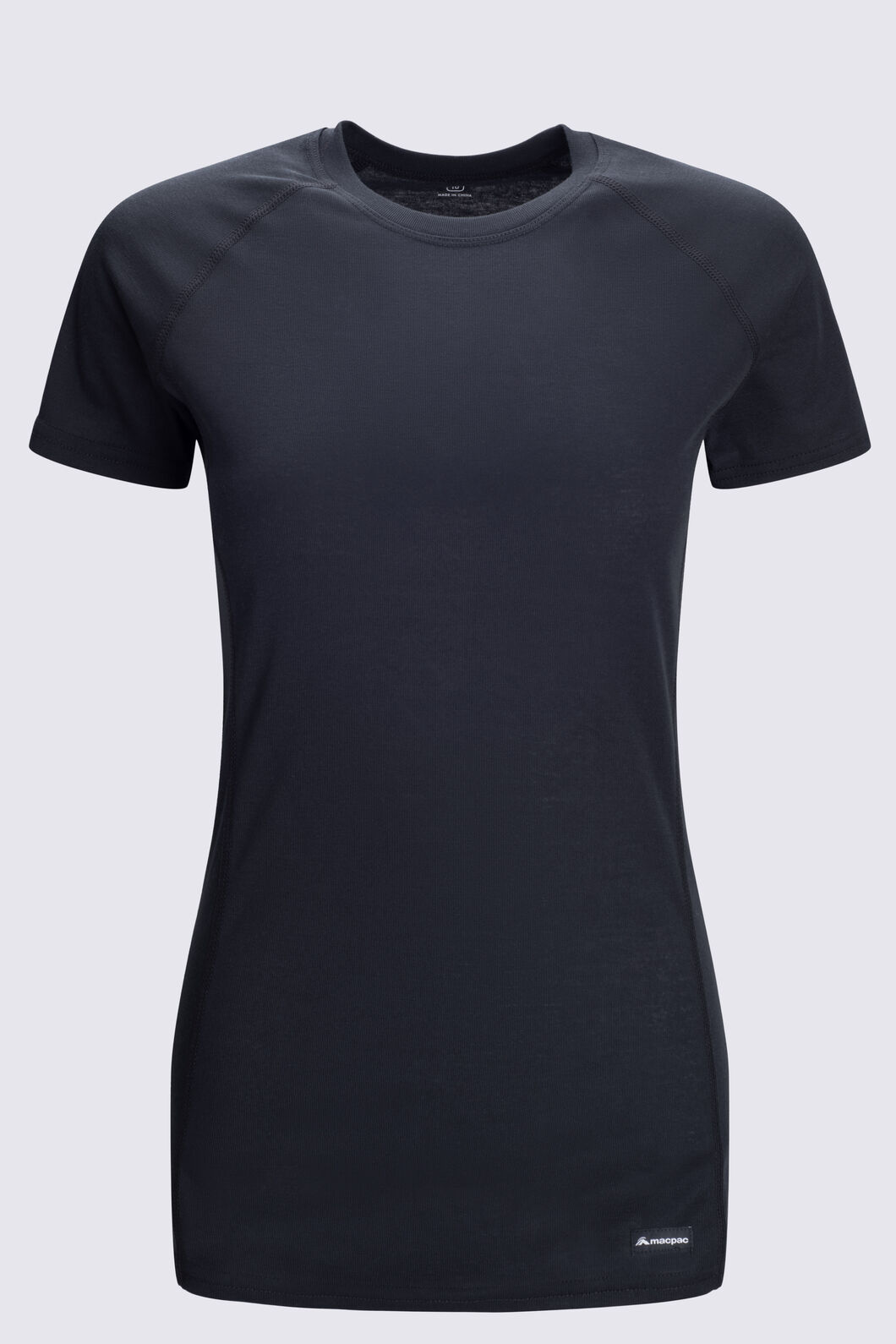 Macpac Women's Geothermal Short Sleeve Top, Black, hi-res