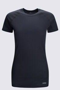 Macpac Women's Geothermal Short Sleeve Top, Black, hi-res