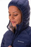 Macpac Women's Uber Light Hooded Down Jacket, Black Iris/Glacier Grey, hi-res