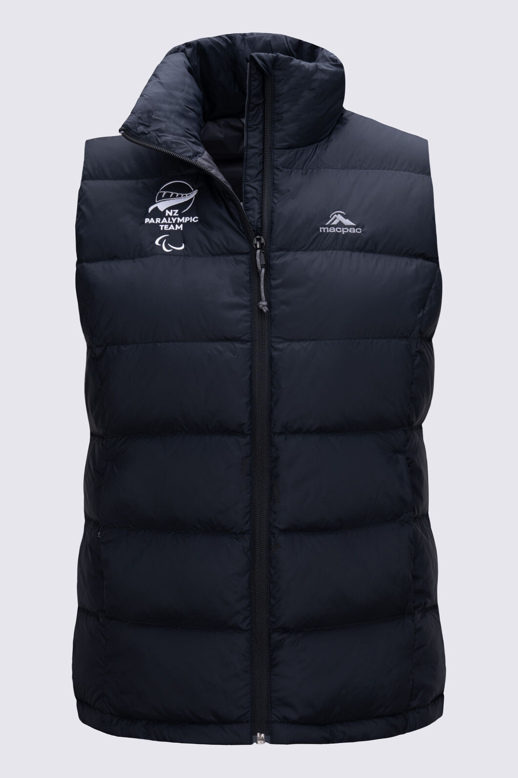Macpac Paralympics Women's Halo Down Vest, Black, hi-res