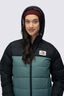 Macpac Women's Halo Hooded Down Jacket ♺, Black/North Atlantic, hi-res