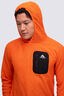 Macpac Men's Nitro Fleece Pullover, Red Orange, hi-res