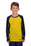 Macpac Kids' Geothermal Long Sleeve Top, Citronelle/Navy, hi-res