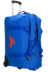 Macpac 120L Wheeled Duffel Bag, Victoria Blue/Orange, hi-res