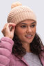 Macpac Criss Cross Pom Pom Beanie, Cuban Sand, hi-res
