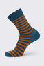 Macpac Footprint Sock, Cove Blue/Marmalade Strip, hi-res