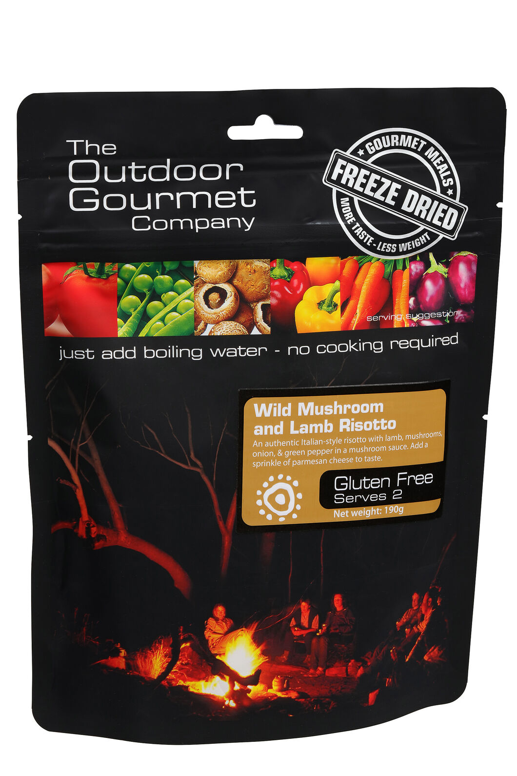 The Outdoor Gourmet Company Wild Mushroom and Lamb Risotto —190 g, None, hi-res