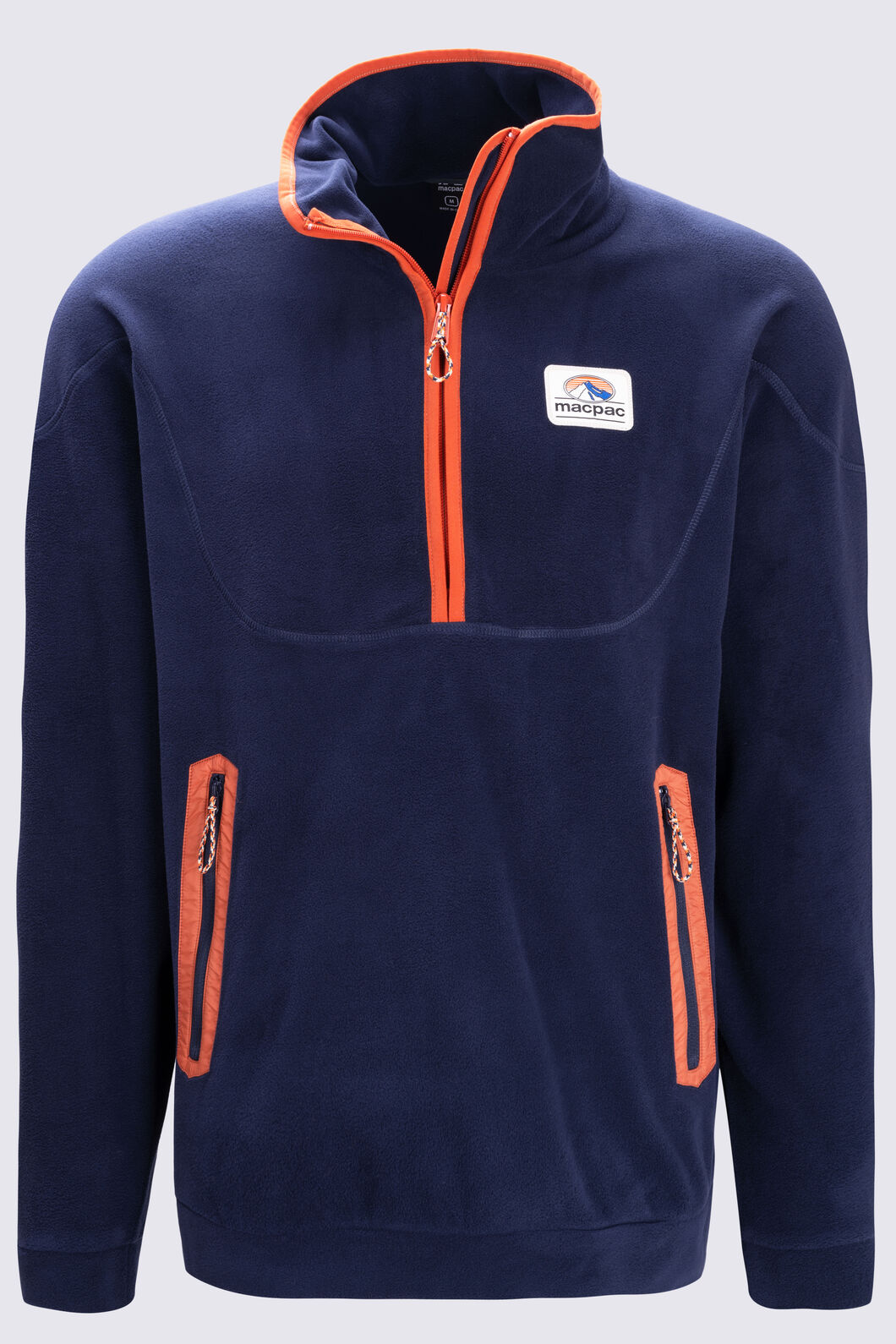 Macpac Men's Originals Fleece Pullover, Baritone Blue/Rooibos Tea, hi-res