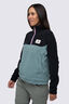 Macpac Women&rsquo;s Heritage Fleece Pullover, Black/North Atlantic, hi-res
