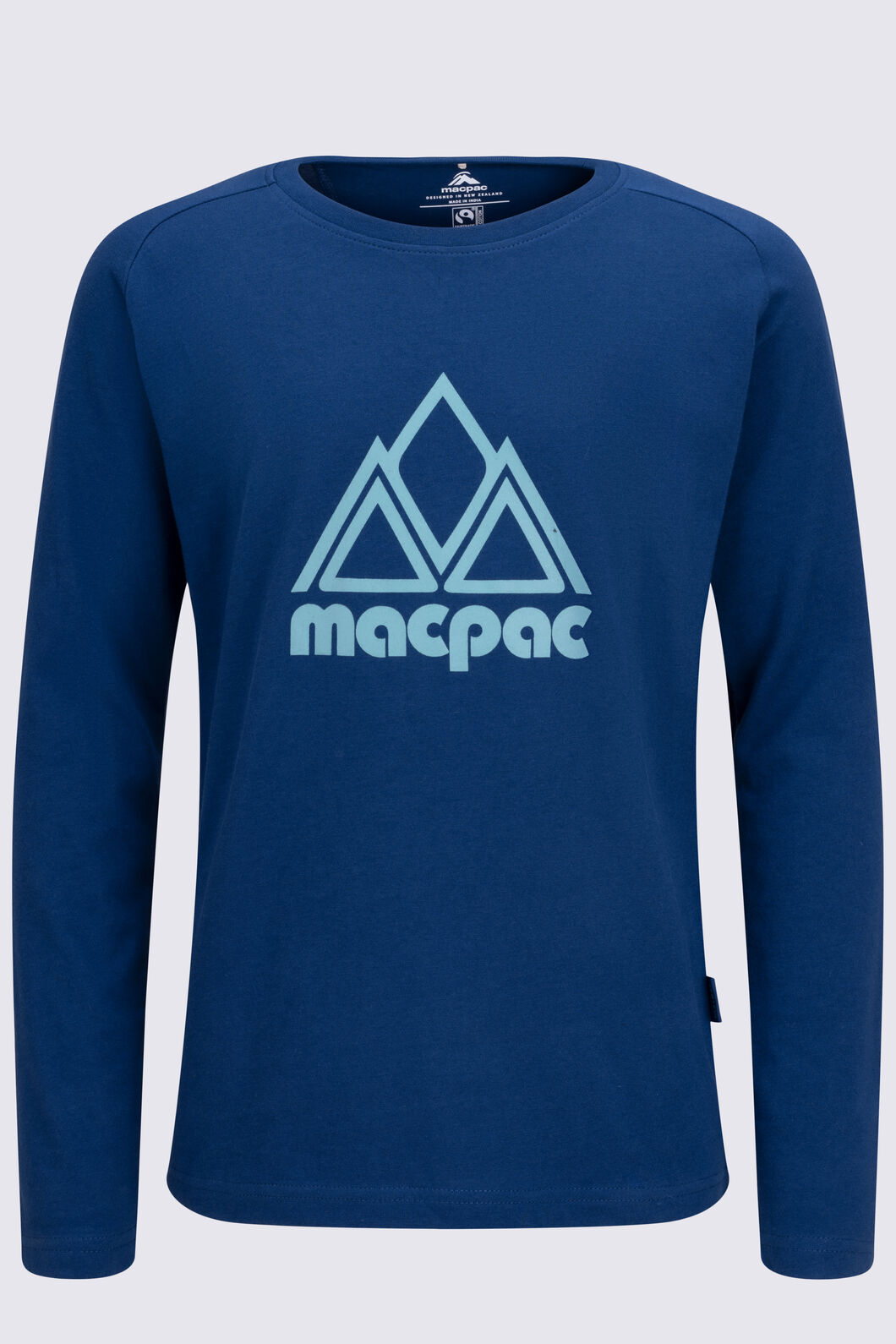 Macpac Kids' Vintage Fairtrade Organic Cotton Long Sleeve T-Shirt, Estate Blue, hi-res
