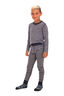 Macpac Kids' 220 Merino Long Johns, Grey/Navy Stripe, hi-res