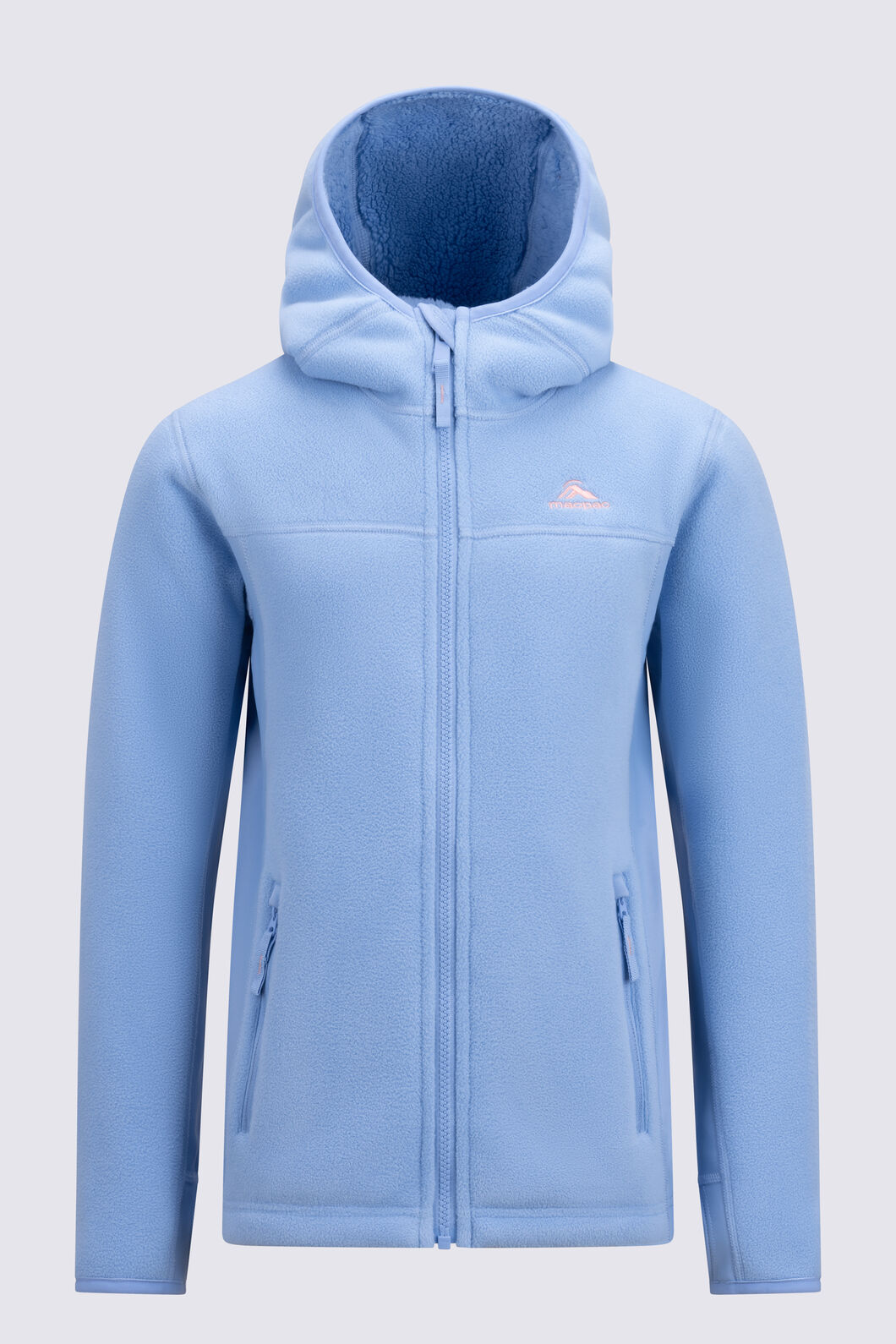 Macpac Kids' Mini Mountain Fleece Hoodie, Placid Blue, hi-res