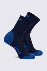 Macpac Summer Hiking Sock- 2 pack, Baritone Blue/Blue Lolite, hi-res