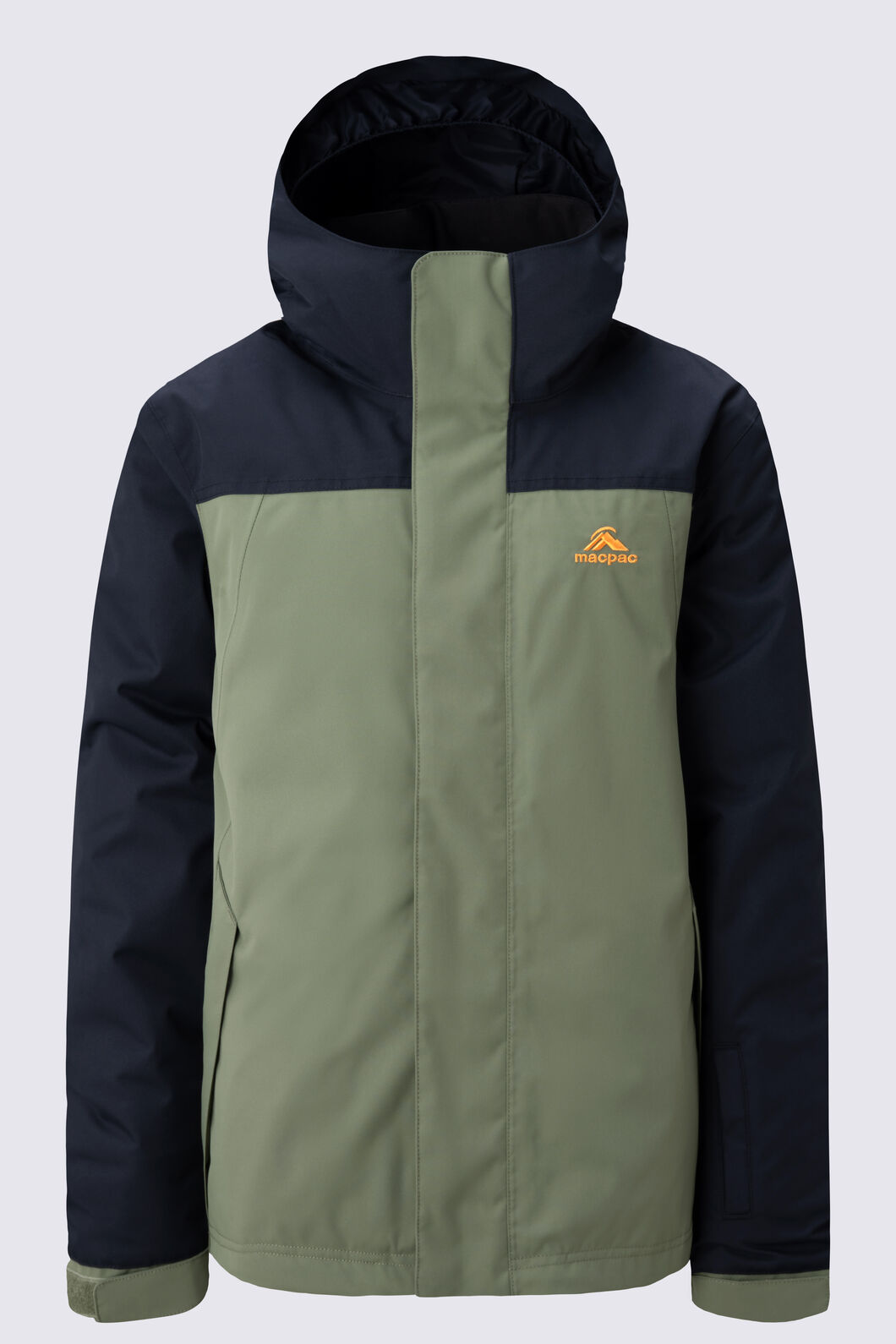 Macpac Kids' Spree Snow Jacket, Black/Four Leaf Clover, hi-res