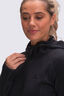 Macpac Women's Mountain Hooded Fleece Jacket, True Black, hi-res